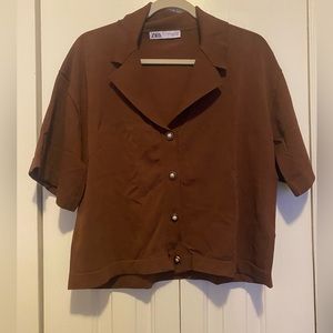 Zara brown blouse